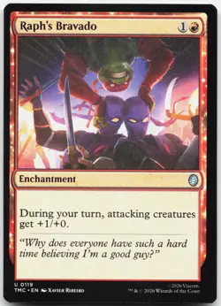 MTG Raph's Bravado Commander: Teenage Mutant Ninja Turtles NM 119 - Image 1