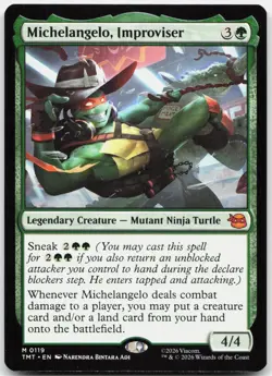 MTG Michelangelo, Improviser Teenage Mutant Ninja Turtles NM 0119 - Image 1