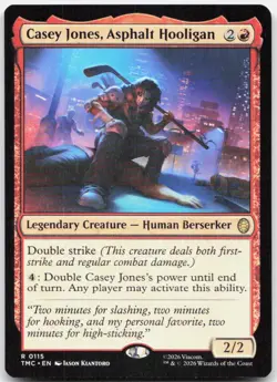 MTG Casey Jones, Asphalt Hooligan Commander: Teenage Mutant Ninja Turtles NM 115 - Image 1