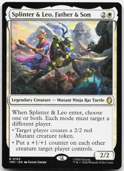 MTG Splinter & Leo, Father & Son Commander: Teenage Mutant Ninja Turtles NM 103 - Image 1