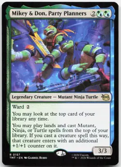 MTG Mikey & Don, Party Planners Teenage Mutant Ninja Turtles NM 0157 - Image 1