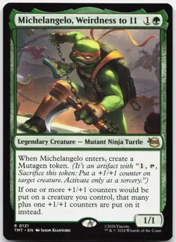 MTG Michelangelo, Weirdness to 11 Teenage Mutant Ninja Turtles NM 0121 - Image 1
