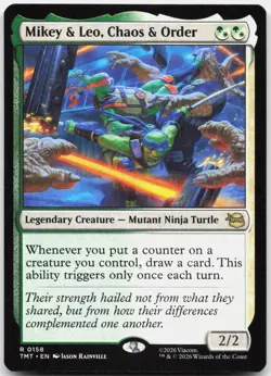 MTG Mikey & Leo, Chaos & Order Teenage Mutant Ninja Turtles NM 0158 - Image 1