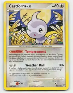 2008 Pokemon, Legends Awakened, #48/146 Castform, Uncommon (b) - Image 1