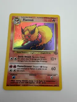 Wizards of the Coast Flareon 3/64 Jungle Holo Rare EN 1999 70HP Unlimited - Image 3