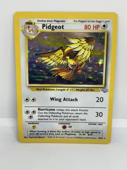 Pokemon TCG Pidgeot 8/64 Jungle Holo Rare 1999 WOTC English 80 MP - Image 1