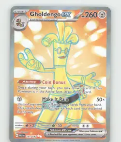 GHOLDENGO EX 182 ULTRA RARE PARADOX RIFT POKEMON HOLO NEAR MINT - Image 1