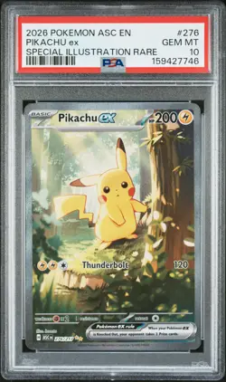 2026 POKEMON ASC EN-ASCENDED HEROES SPECIAL ILLUSTRATION RARE PIKACHU EX PSA 10 - Image 1
