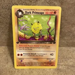 Dark Primeape 43/82 - 1st Edition Team Rocket - WOTC Pokemon TCG 2000 - NM - Image 2
