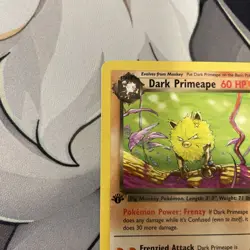 Dark Primeape 43/82 - 1st Edition Team Rocket - WOTC Pokemon TCG 2000 - NM - Image 4