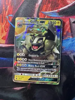 Alolan Golem GX 34/111 Crimson Invasion Pokemon Unplayed - Image 1