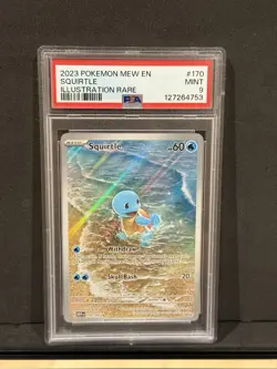 Pokemon Squirtle 170/165 Scarlet & Violet 151 PSA 9 Illustration Rare Holo - Image 1