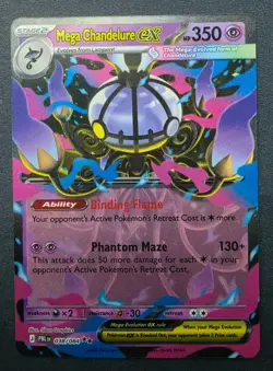 Mega Chandelure ex 038/084 Double Rare Pokemon Pitch Black English NM - Image 1
