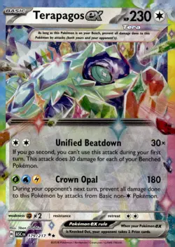 Terapagos ex 128/142 Double Rare Stellar Crown Holo Near Mint - Image 1