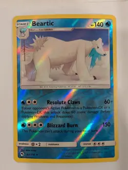 Beartic 62/214 SM Lost Thunder Pokemon Reverse Holo Foil Nice! - Image 1