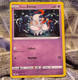 Hisuian Zorua SWSH11 Lost Origin 075/196 Regular Common 60 HP Basic English - Image 1