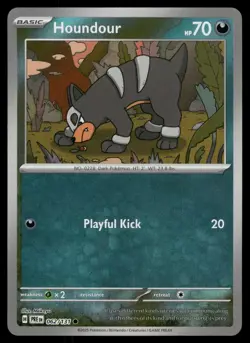Houndour (Master Ball Pattern) 062/131 Common Prismatic Evolutions Pokemon NM - Image 1
