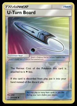 U-Turn Board 211/236 Uncommon Unified Minds Pokemon Reverse Holo NM - Image 1