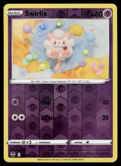 Swirlix 083/195 Common Silver Tempest Pokemon Reverse Holo LP - Image 1