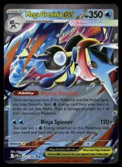 Mega Greninja ex 022/086 Double Rare Chaos Rising Pokemon Holo NM - Image 1