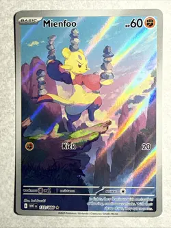 POKEMON Mienfoo 133/086 Sv: White Flare ILLUSTRATION RARE Holo TCG VERY STRAIGHT - Image 3