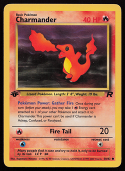 MP Pokemon TCG - Charmander 1st Edition 50/82 - Team Rocket - Image 1