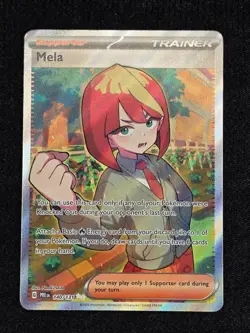 Mela 140/131 Holo Ultra Rare Prismatic Evolutions Pokemon Near Mint - Image 1