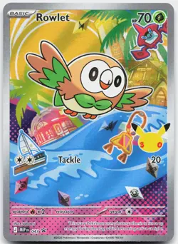 Rowlet 043 Holo Promo ME: Mega Evolution Promo Pokemon Holo Near Mint - Image 1