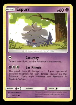 Espurr 79/214 Unbroken Bonds NM/M Pokemon - Image 1