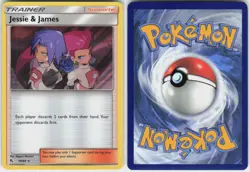 Jessie & James 58/68 Holo Rare Hidden Fates Pokemon Holo NM - Image 1