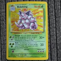 Pokemon TCG Nidoking Base Set 11/102 Holo Rare 90 HP 1999 Wizards of the Coast - Image 1