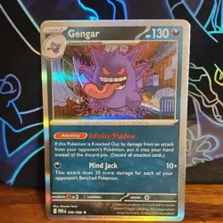 Pokemon TCG Gengar POR 050/088 Holo Stage 2 HP130 Mind Jack Ghost - Image 1