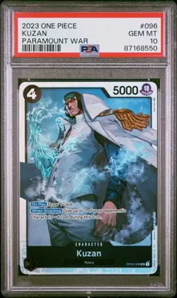 2023 One Piece OP02-096 Kuzan Super Rare PSA 10 Gem Mint Paramount War - Image 1