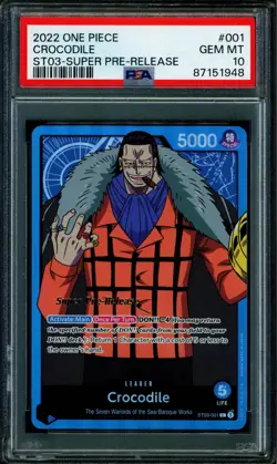 Crocodile - ST03-001 - PSA 10 - Super Pre-Release - English - One Piece - 519 - Image 1
