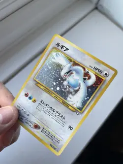Pokemon TCG Lugia Neo Genesis Holo Card No 249 Japanese LP Swirl! - Image 2