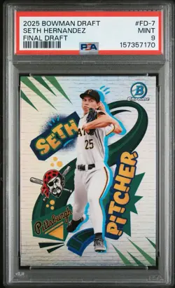 2025 BOWMAN DRAFT FINAL DRAFT SSP Case Hit #FD-7 SETH HERNANDEZ PSA 9 🔥 - Image 1