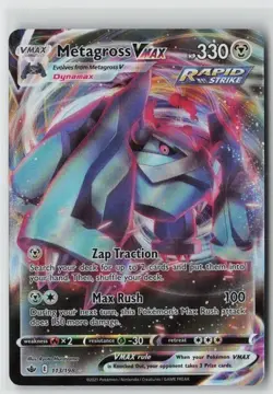 Metagross VMAX Holo Ultra Rare SWSH06: Chilling Reign 113/198 NM - Image 1