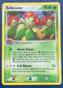 Bellossom 3/115 EX Unseen Forces Vintage 2005 Holo Rare - LP/MP - Image 1