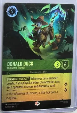 Donald Duck Distracted Traveler 212/204 Epic Wilds Unknown NM Disney Lorcana - Image 1