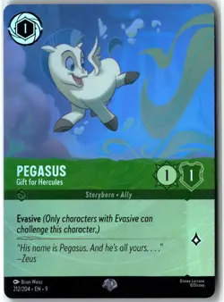 Disney Lorcana TCG Pegasus - Gift for Hercules 212/204 Epic Foil Fabled - Image 1