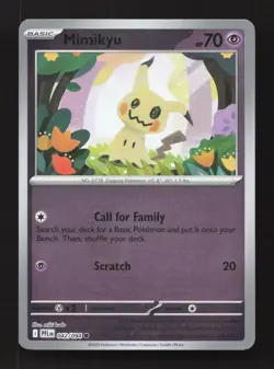 Mimikyu 042/094 Common Phantasmal Flames Pokemon Reverse Holo Near Mint - Image 1