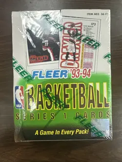 1993-94 FLEER BASKETBALL WAX BOX SERIES 1 - NEW FACTORY SEALED QTY - Image 1