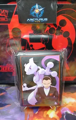 Pokemon TCG - Destined Rivals ETB card sleeves Giovanni and Mewtwo - Image 1