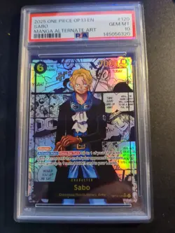 Sabo OP13-120 Manga Alt Art Carrying on His Will ONE PIECE Card English PSA 10 - Image 1