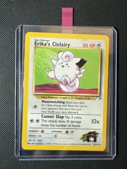 NM Erika's Clefairy 25/132 Gym Heros Non Holo Rare Pokemon Card - Image 1