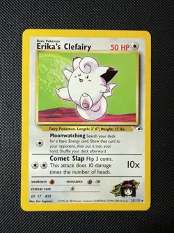 NM Erika's Clefairy 25/132 Gym Heros Non Holo Rare Pokemon Card - Image 2