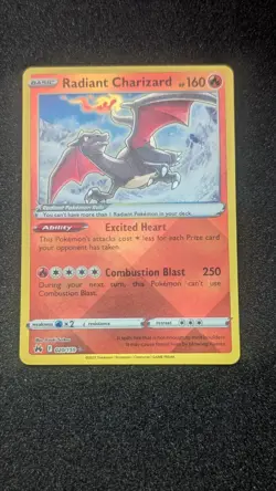 Pokemon TCG Card Radiant Charizard 020/159 Crown Zenith Holo Rare - Image 1