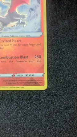 Pokemon TCG Card Radiant Charizard 020/159 Crown Zenith Holo Rare - Image 3