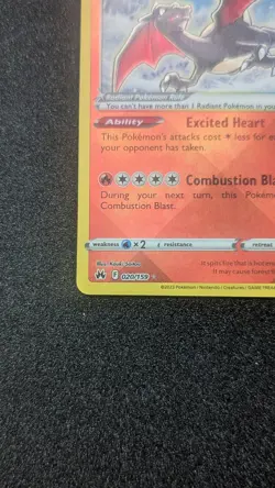 Pokemon TCG Card Radiant Charizard 020/159 Crown Zenith Holo Rare - Image 4