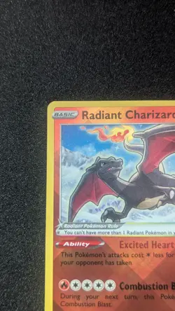 Pokemon TCG Card Radiant Charizard 020/159 Crown Zenith Holo Rare - Image 5
